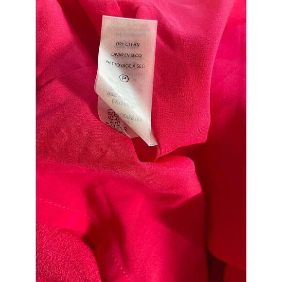 karl lagerfeld paris pink ruffle crepe 3/4 sleeve dress size 2 - Picture 6 of 7